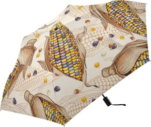 Poeticcity Automatic Folding Umbrella, Auto Open/Close Anti-UV 3 Folds Parasol, Compact Windproof Strong Umbrellas for Travel Sun & Rain