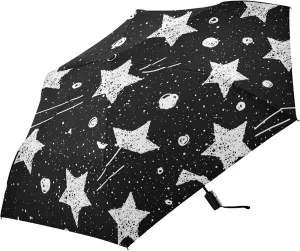 Poeticcity Automatic Folding Umbrella, Auto Open/Close Anti-UV 3 Folds Parasol, Compact Windproof Strong Umbrellas for Travel Sun & Rain