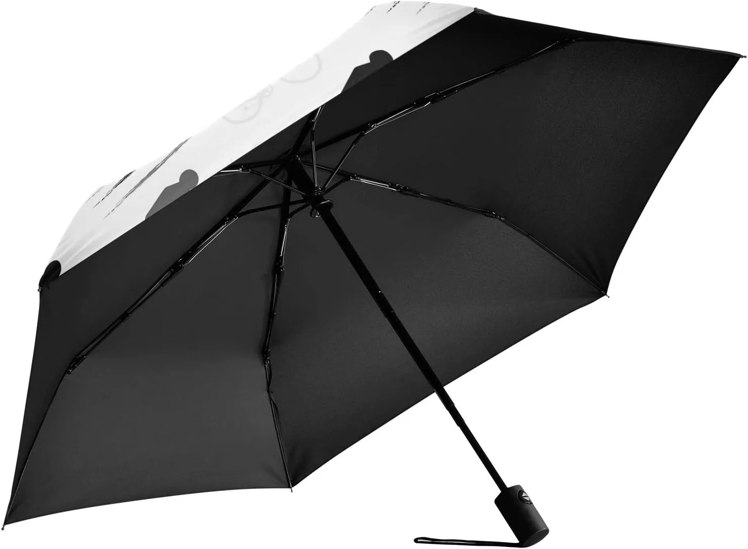 Poeticcity Automatic Folding Umbrella, Auto Open/Close Anti-UV 3 Folds Parasol, Compact Windproof Strong Umbrellas for Travel Sun & Rain