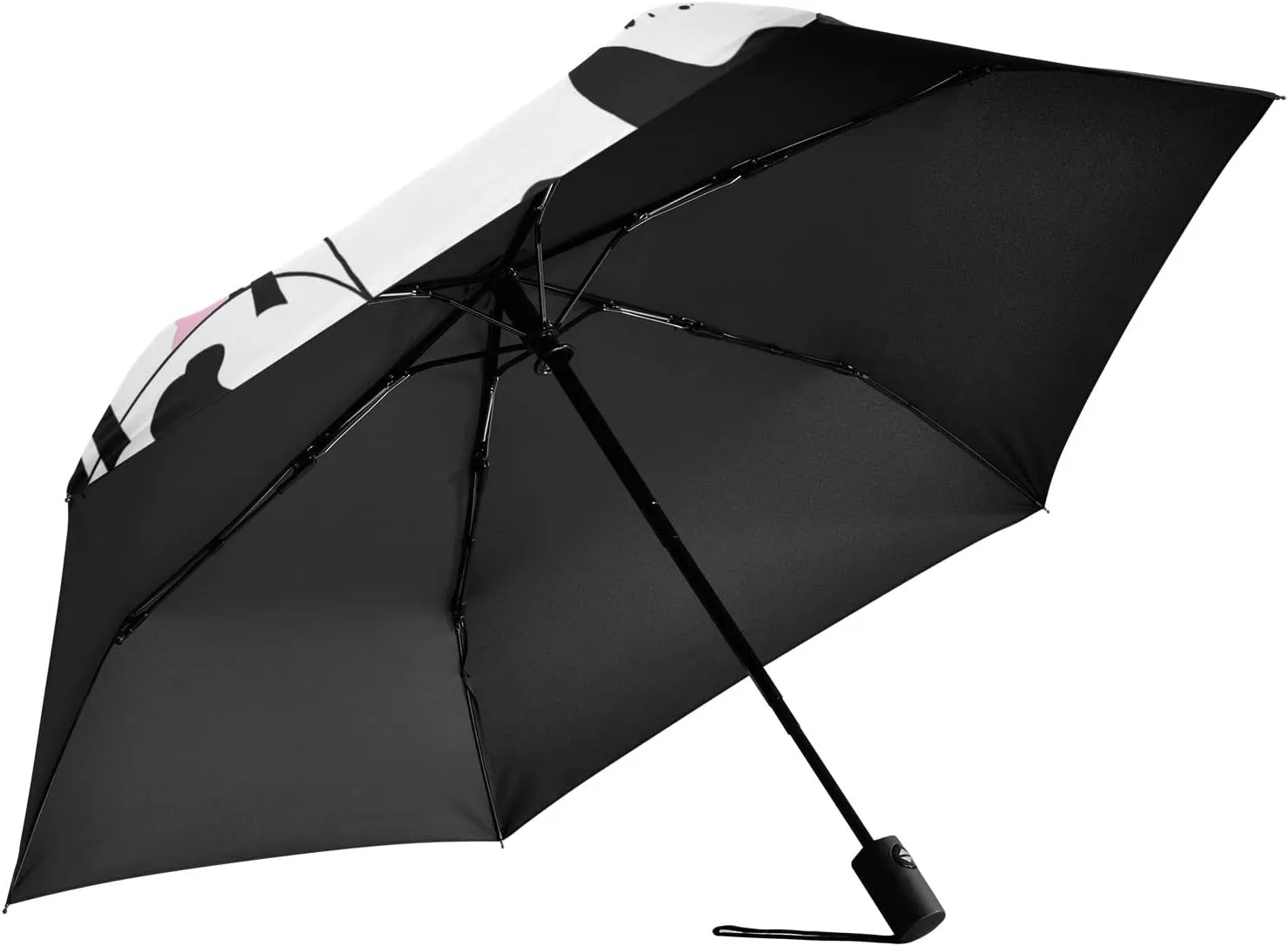 Poeticcity Automatic Folding Umbrella, Auto Open/Close Anti-UV 3 Folds Parasol, Compact Windproof Strong Umbrellas for Travel Sun & Rain