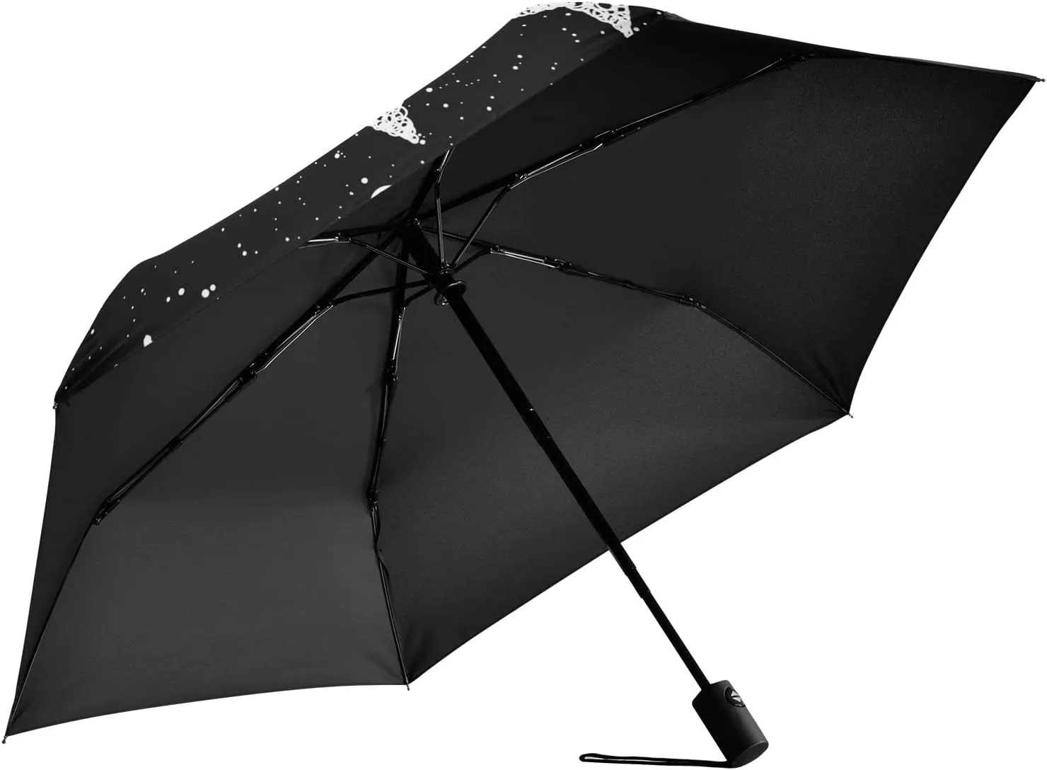 Poeticcity Automatic Folding Umbrella, Auto Open/Close Anti-UV 3 Folds Parasol, Compact Windproof Strong Umbrellas for Travel Sun & Rain
