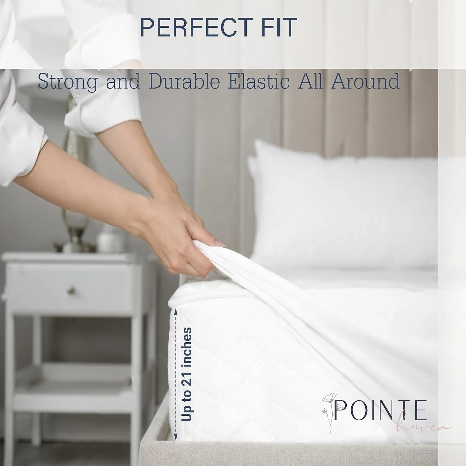Pointehaven 400 Thread Count Deep Pocket 100% Pima Cotton Sheet Set, Plum, Queen