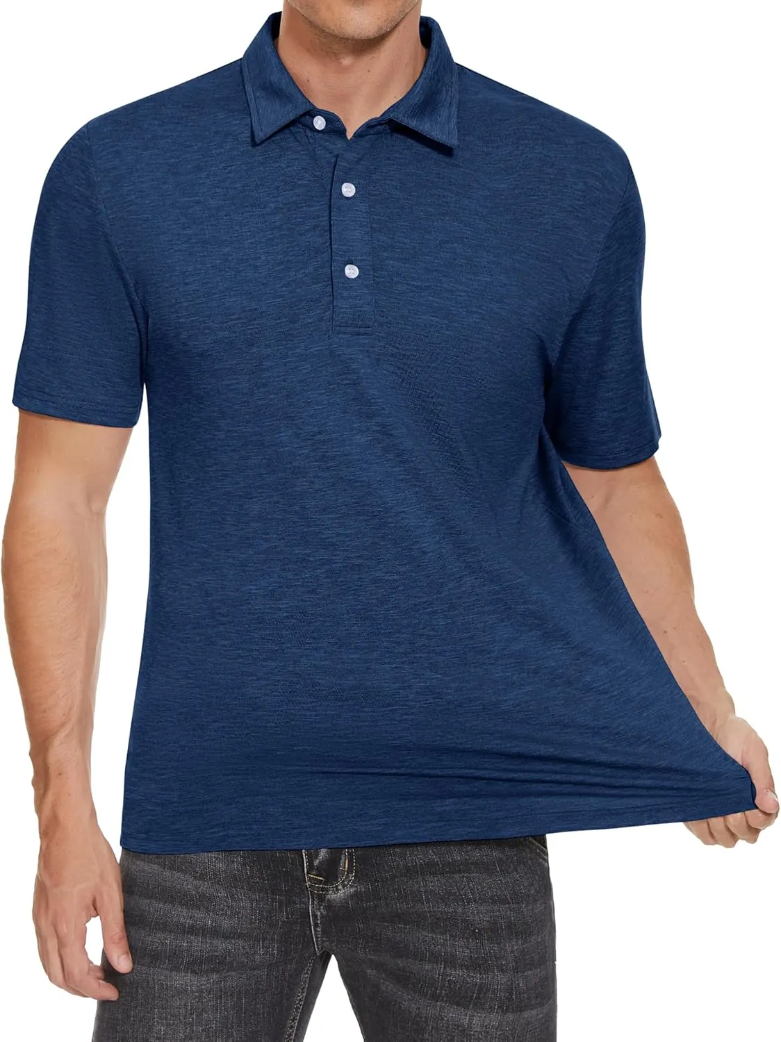 Polo Shirts for Men Performance Mens Golf Shirt Dry Fit Collared Polo Shirts Short Sleeve Moisture Wicking