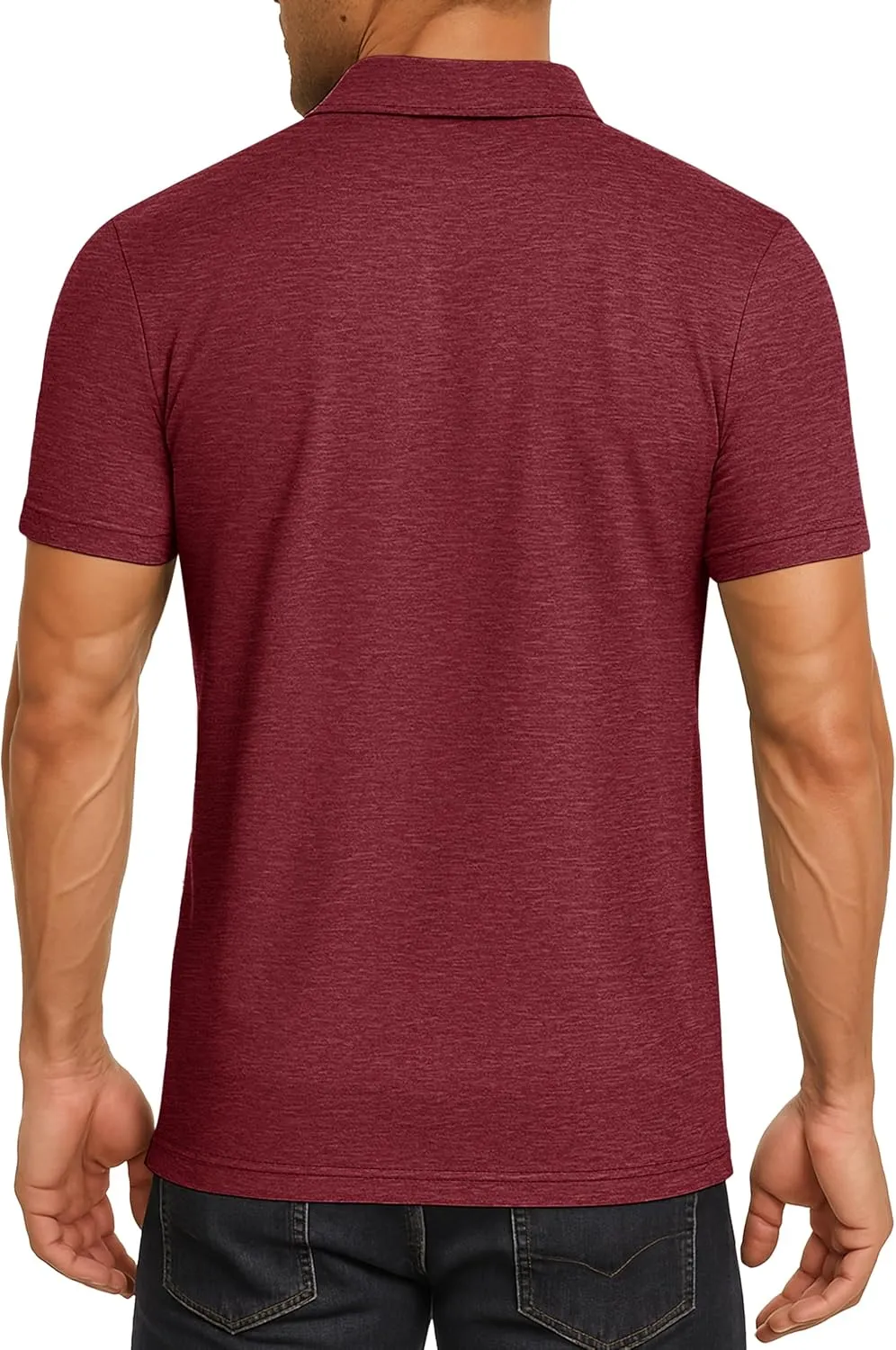 Polo Shirts for Men Performance Mens Golf Shirt Dry Fit Collared Polo Shirts Short Sleeve Moisture Wicking