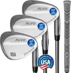 Pro Full Face Golf Wedges for Men, 52/56/60 Degree - Right Hand CNC Milled Spin Wedges with Precision, Forgiveness - Pitching Wedge, Gap Wedge, Sand Wedge, Lob Wedge, wedge set - Set/Singles