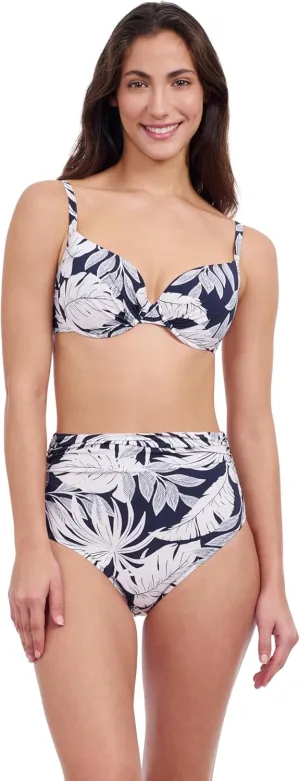 Profile by Gottex Malaya Tropical Leaf Print Women’s Swim Bikini Bathing Top with Underwired D Cup and Adjustable Straps