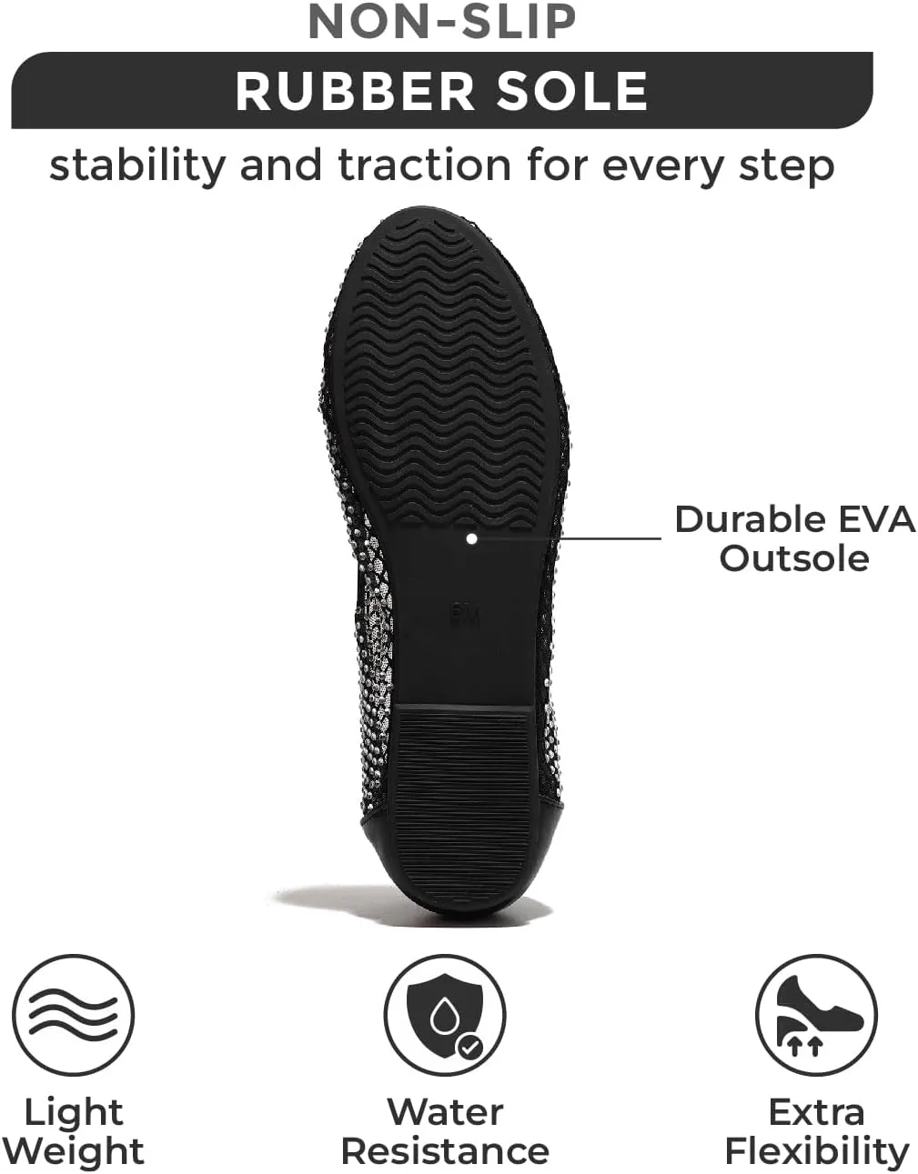 Project Cloud Ballet Flats Shoes for Women - Lightweight & Stylish Ballet Flats for Women Footwear - Non-Slip Mary Jane Shoes with Memory Foam - Casual Footwear for All-Day Comfort