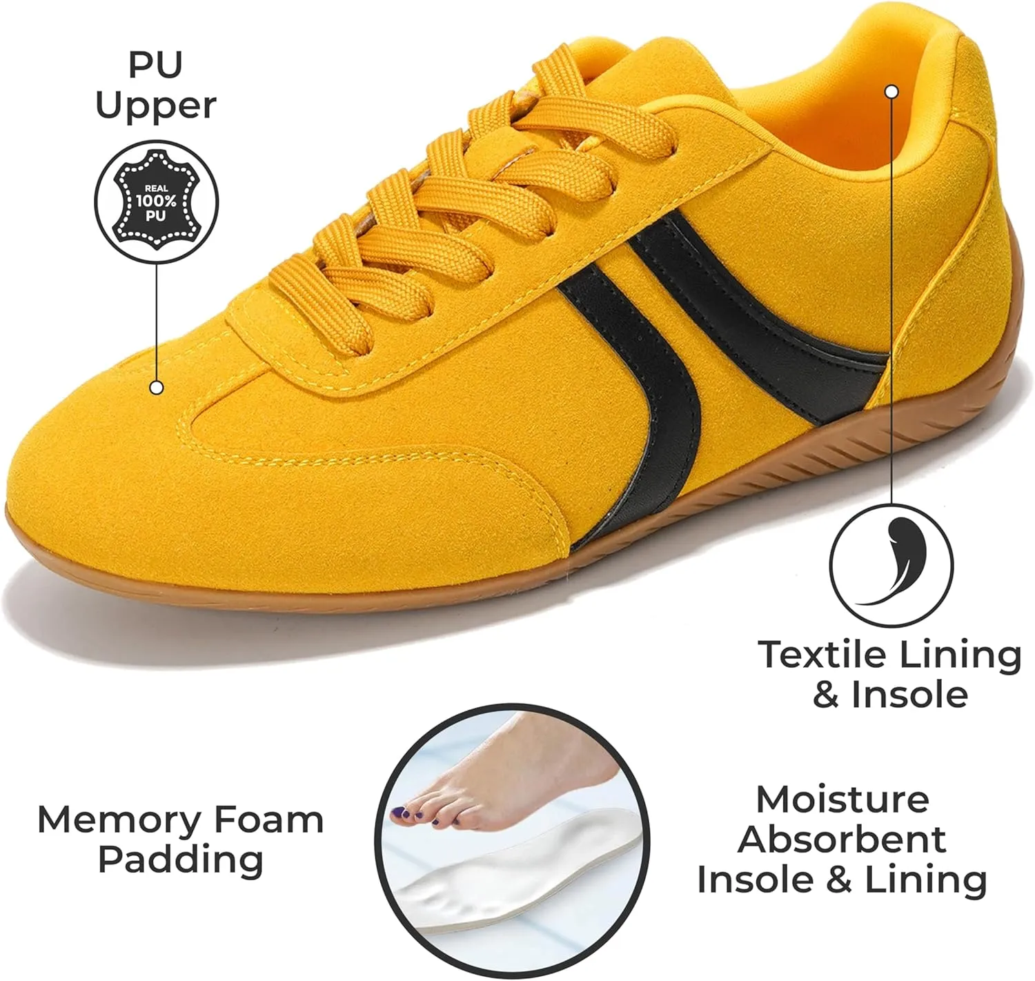 Project Cloud Barefoot Shoes Women – Comfortable Lace-Up Womens Shoes with Memory Foam – Lightweight & Non Slip Womens Shoes Casual – All-Day Women's Fashion Sneakers for 2025 (Goal)