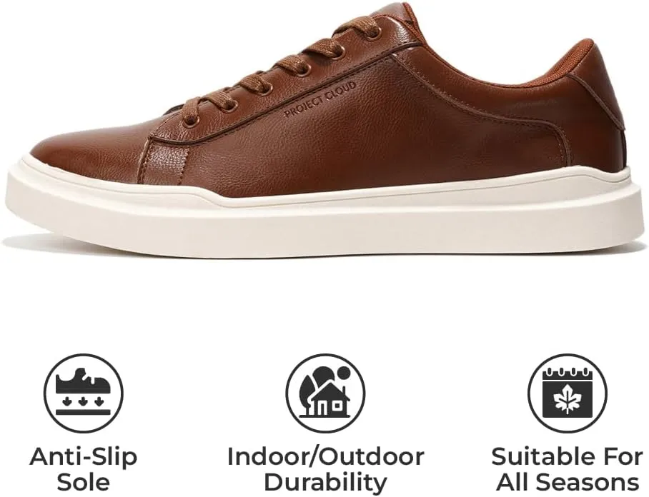 Project Cloud Mens Sneakers – Memory Foam Fashion Mens Shoes – Lightweight and Non Slip Laced-Up Casual Men Sneakers - Perfect Men Casual Shoes for All-Day Wear (Tilton)