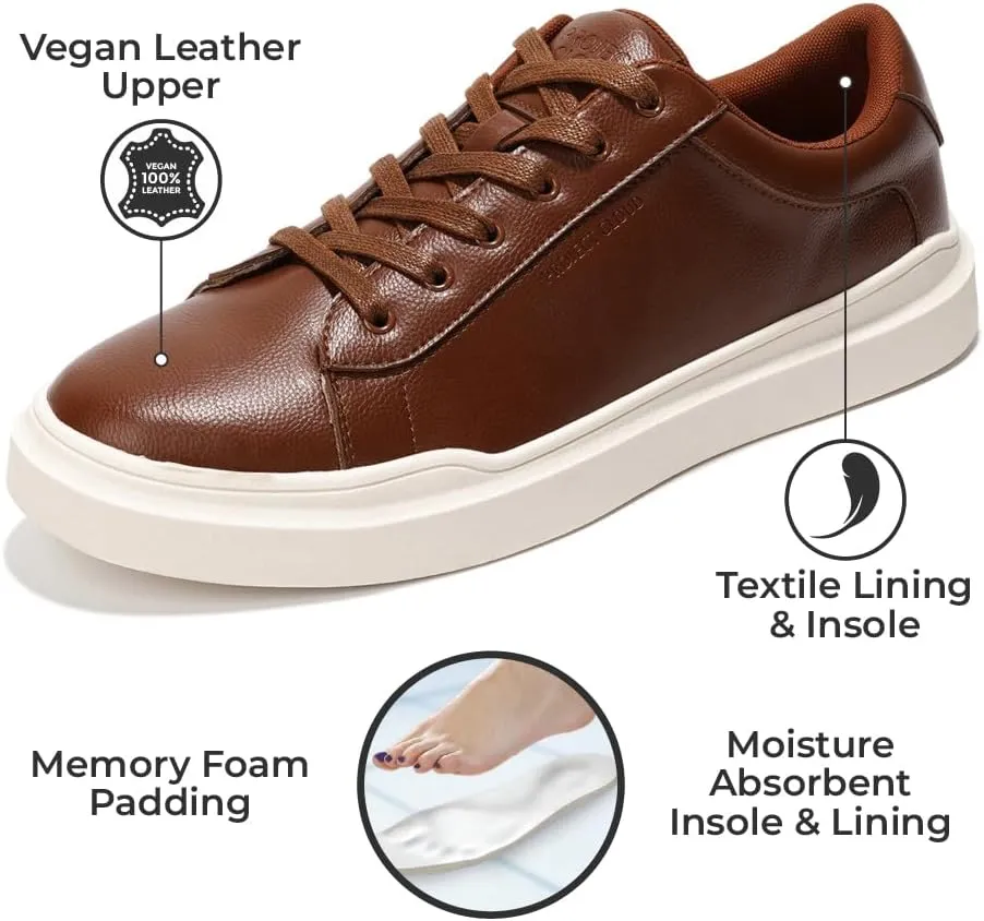 Project Cloud Mens Sneakers – Memory Foam Fashion Mens Shoes – Lightweight and Non Slip Laced-Up Casual Men Sneakers - Perfect Men Casual Shoes for All-Day Wear (Tilton)
