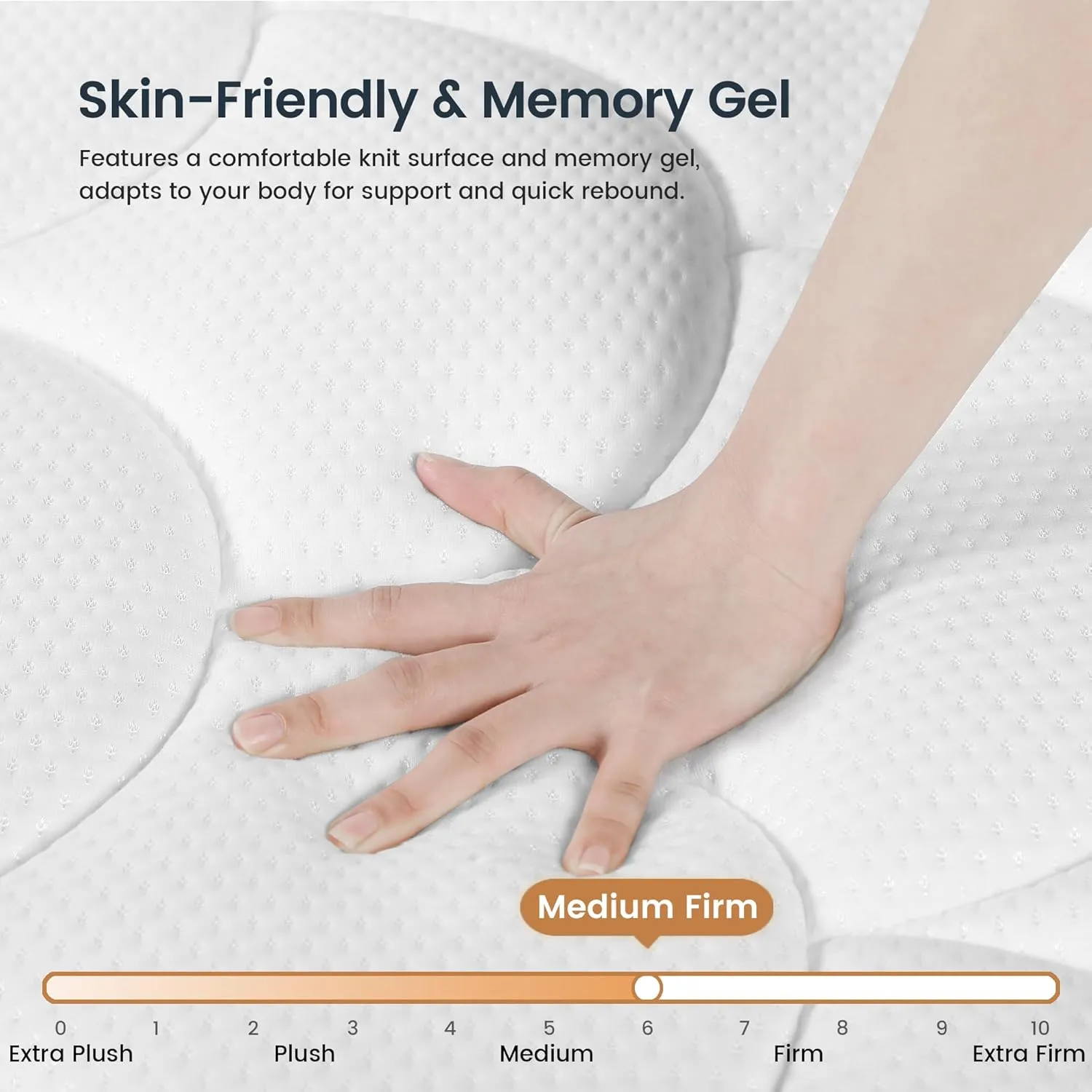 Queen Mattress, 14 Inch Gel Memory Foam Hybrid Mattress Queen Size Bed in a Box, Pressure & Pain Relief, Medium Firm, CertiPUR-US, Individual Pocket Spring, Edge Support