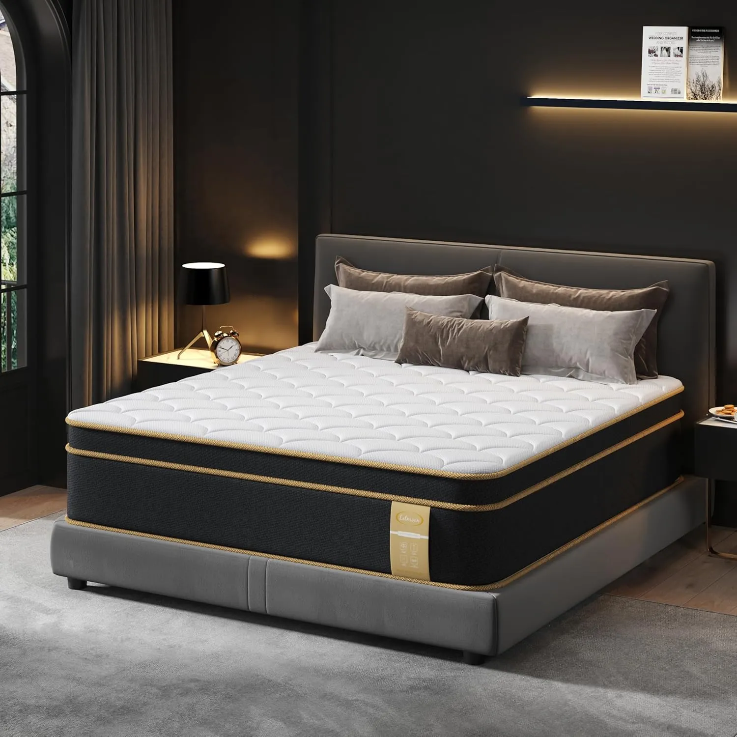 Queen Mattress [New Version], 12 Inch Gel Memory Foam Hybrid Mattress Queen Size Bed in a Box, Pressure & Pain Relief, Individual Pocket Spring, Edge Support, CertiPUR-US
