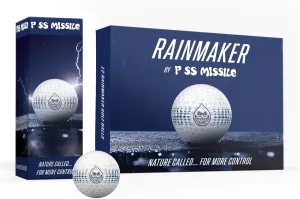 Rain Maker Golf Balls by P*ss Missile - Pro-Level Golf Balls for Spin, Control, Feel - 3-Piece Construction, Urethane Cover, Medium Compression Core - Tour Performance & Workability