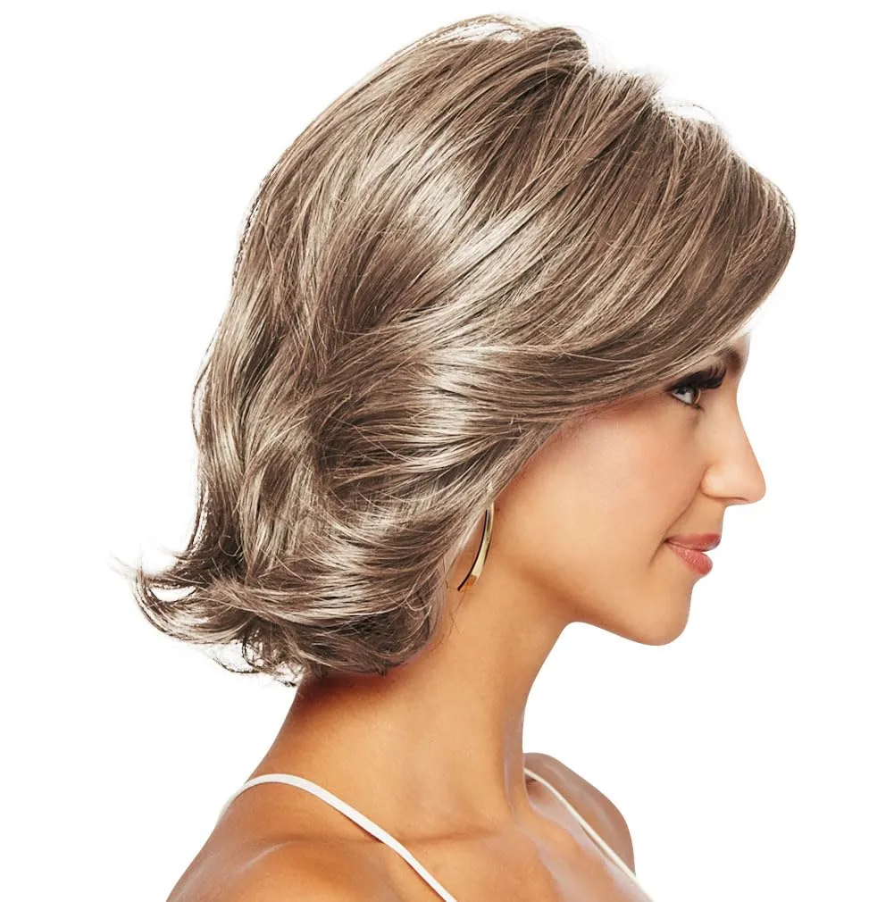 Raquel Welch Crowd Pleaser Lace Front & Monofilament Part Synthetic Wig, Cap Size: Average, RL10/22SS Shaded Iced Cappuccino