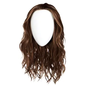 Raquel Welch Selfie Mode Wig with Long Wavy Layers, Memory Cap lll and Lace Front, Average Cap Size, RL10/12 Sunlit Chestnut