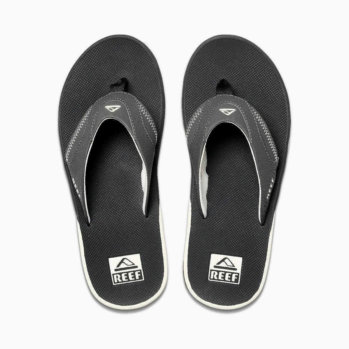 Reef Fanning Raven / White ( Dark Gray) Flip Flop Men's Sandal With Bottle Opener