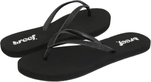REEF Womens Sandals Stargazer | Glitter Flip Flops for Women With Soft Cushion Footbed | Waterproof (5 M US, Black.Black)
