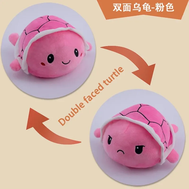 Reversible Happy-Angry Turtle Plush Toy