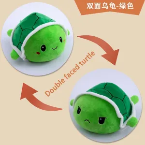 Reversible Happy-Angry Turtle Plush Toy
