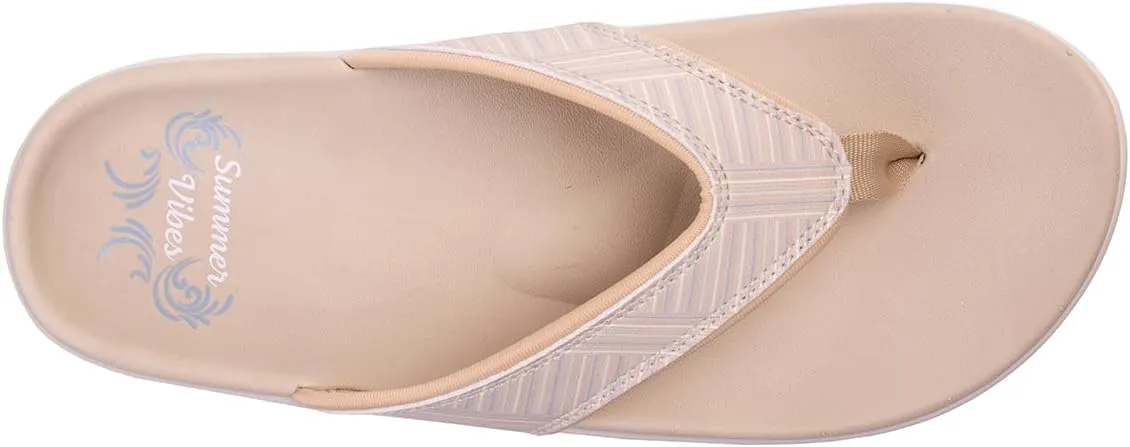 REVITALIGN Women's Yumi Summer Stripe Flip-Flop
