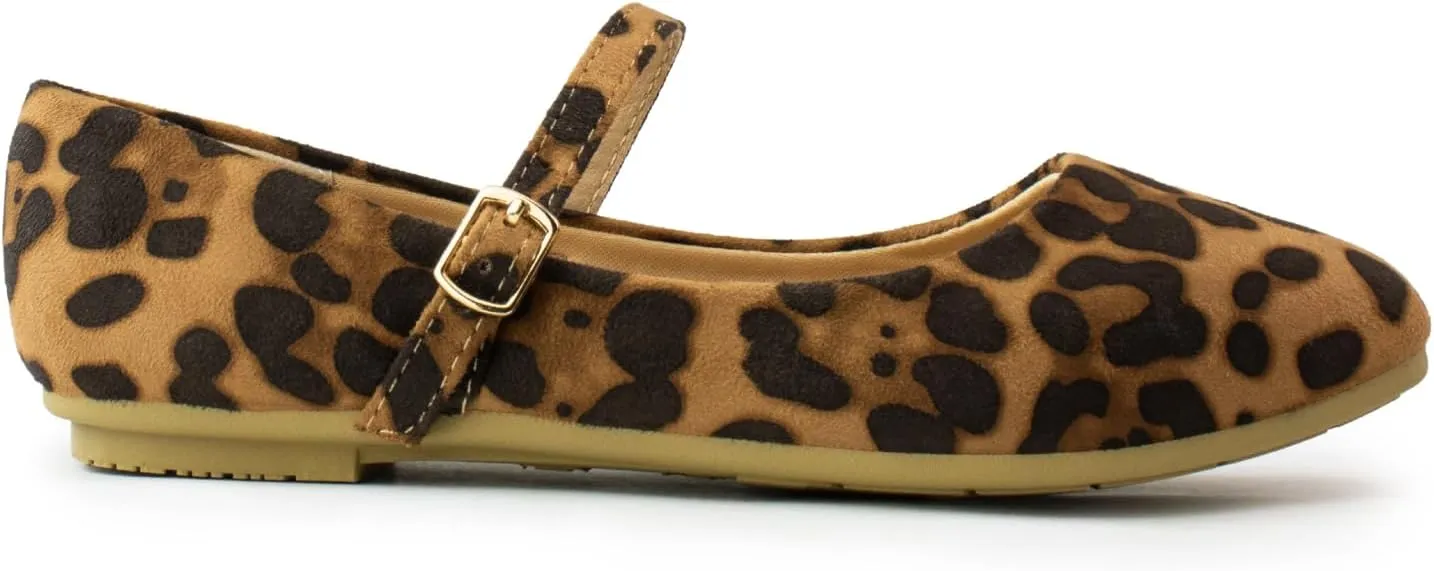 RF ROOM OF FASHION Women's Buckle Strap Mary Jane Ballet Flats