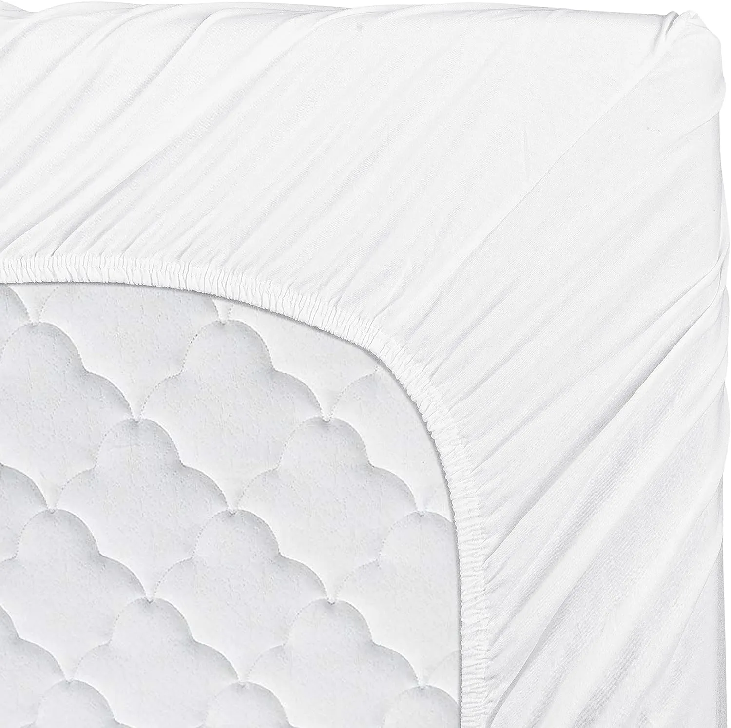 Road Trip America Jersey Sheets Set - Cotton Blend 3 Pieces Twin Set - T-Shirt Soft Knit Stretchy Bed Sheets - All Seasonal and Deep Pockets - Certified by Oeko-TEX (White, Twin)