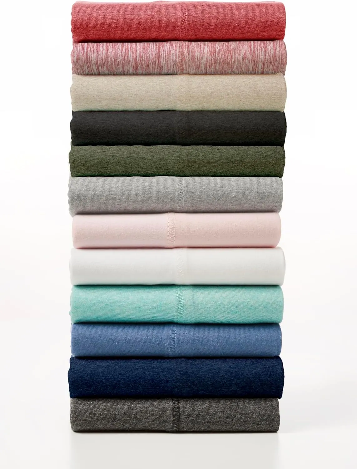 Road Trip America Jersey Sheets Set - Cotton Blend 3 Pieces Twin Set - T-Shirt Soft Knit Stretchy Bed Sheets - All Seasonal and Deep Pockets - Certified by Oeko-TEX (White, Twin)