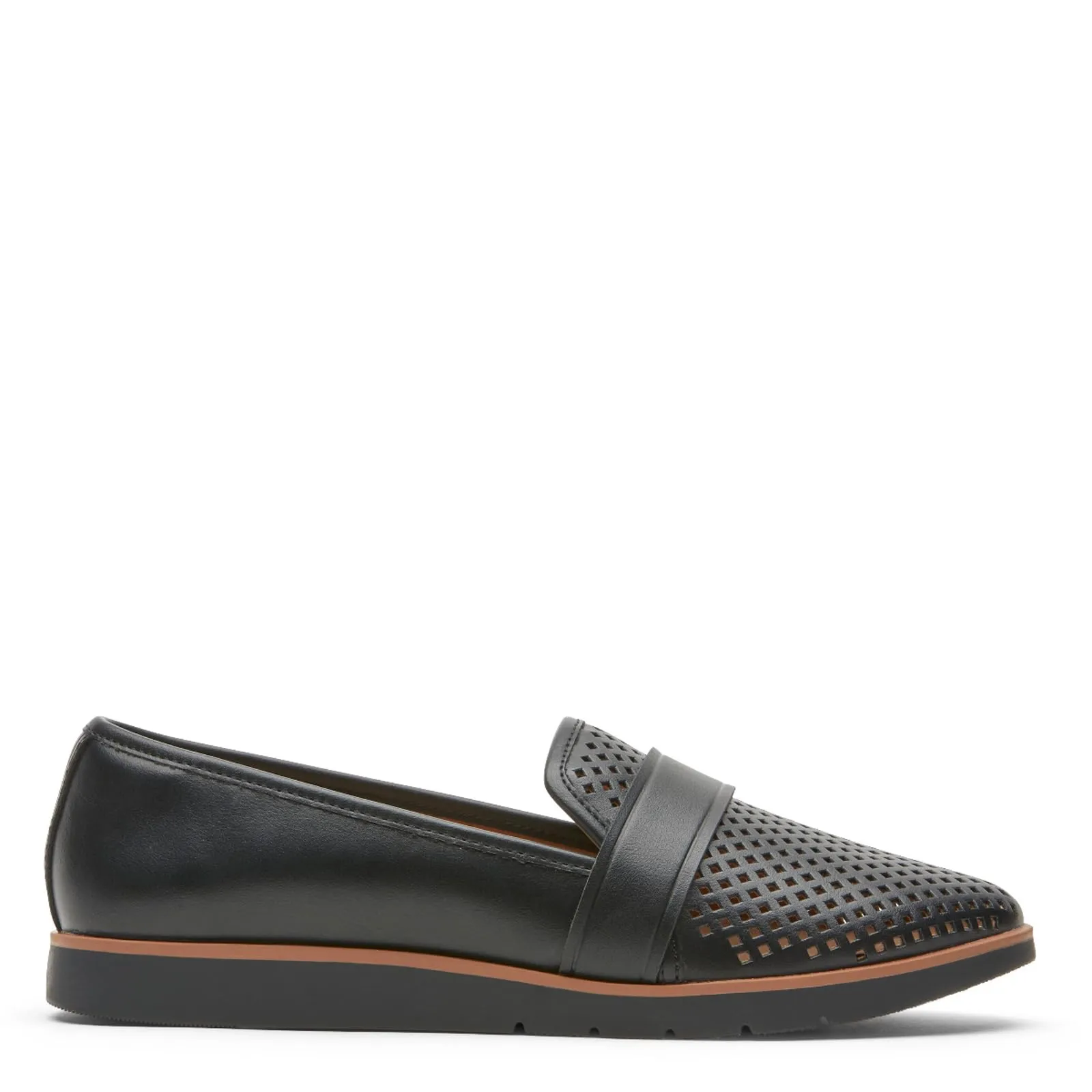 Rockport Women's Stacie Perf Loafer, Black, 10