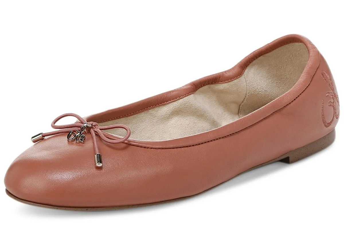 Rose Flexible Flats Rounded Felicia Sienna Wide On Toe Sam Limited supply Edelman Ballet Slip Full product lineup
