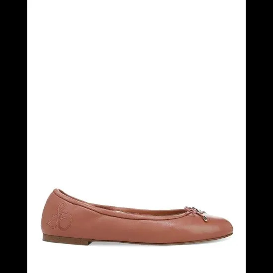 Rose Flexible Flats Rounded Felicia Sienna Wide On Toe Sam Limited supply Edelman Ballet Slip Full product lineup