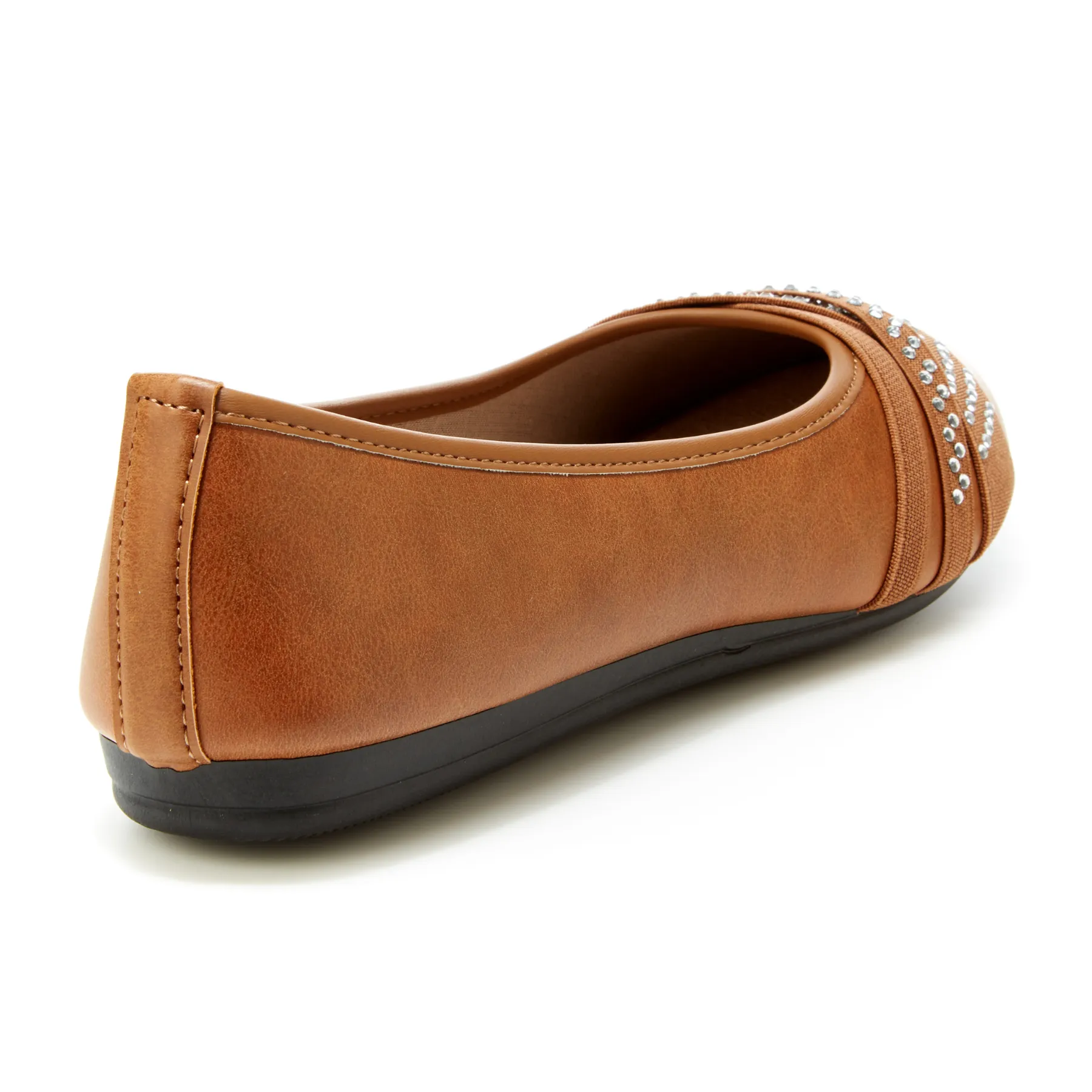 Round Toe Studded Ballet Flats (Anne)