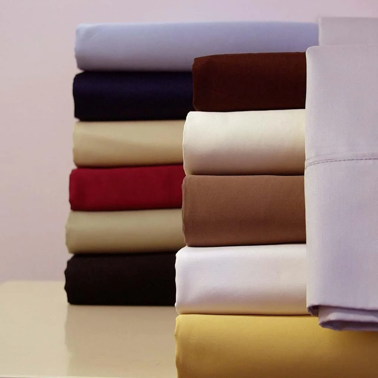 Royal Hotel Bedding Luxury Heavyweight 1000 Thread Count 4pc Bed Sheet Set 100% Cotton Material, Cool - Durable, Soft and Breathable Deep Pocket Sheets in King Size, Linen-Beige