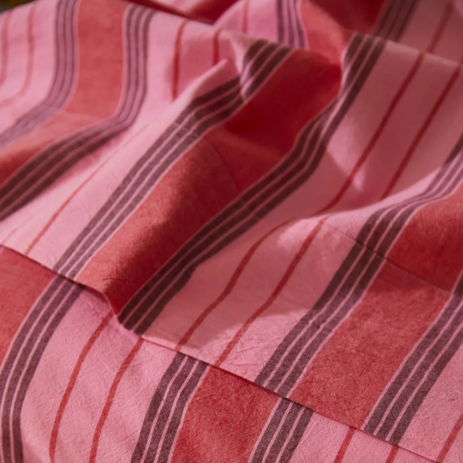 Sage x Claire Brigitte Cotton Fitted Sheets - Scarlet