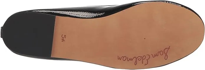 Sam On Felicia Toe Flexible Highly praised Flats Ballet Black Patent Premium Round Edelman Slip Luxe