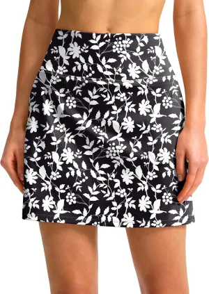 SANTINY 16" Golf Skorts Skirts for Women with 4 Pockets Women's High Waisted Stretchy Tennis Skirt Athletic Skort
