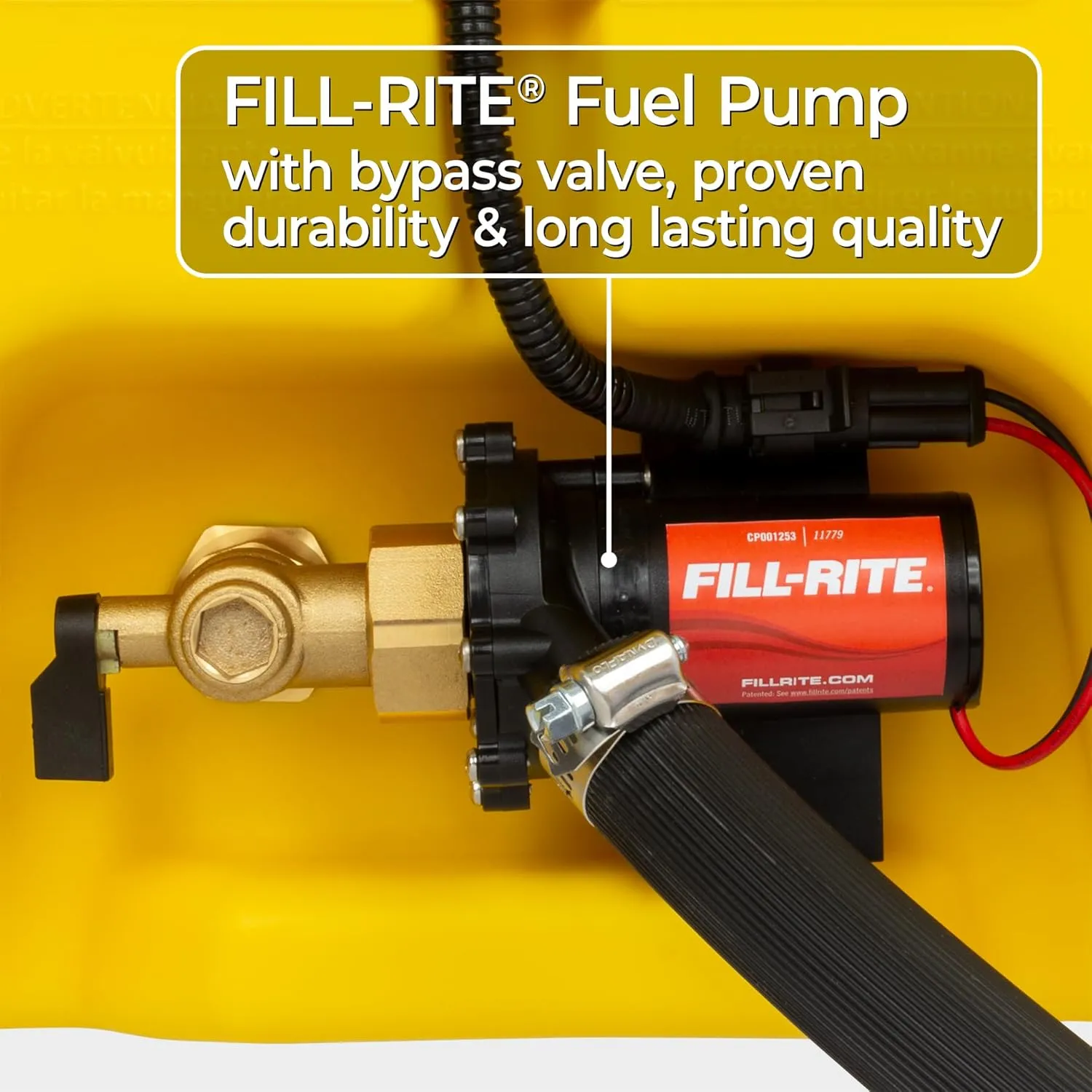Scepter 14 Gallon Gas Caddy with Electric Fuel Pump, Flo ‘N Go Powered Fueling Station with Fill-Rite Transfer Pump and 10-Foot Hose for Farm, Marine, Commercial, and Home Use, Diesel, Yellow