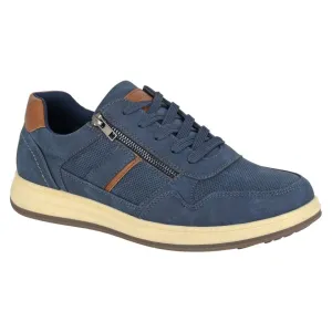Scimitar Men's Fuller Fitting Lace / Zip Up Leisure Shoe Navy