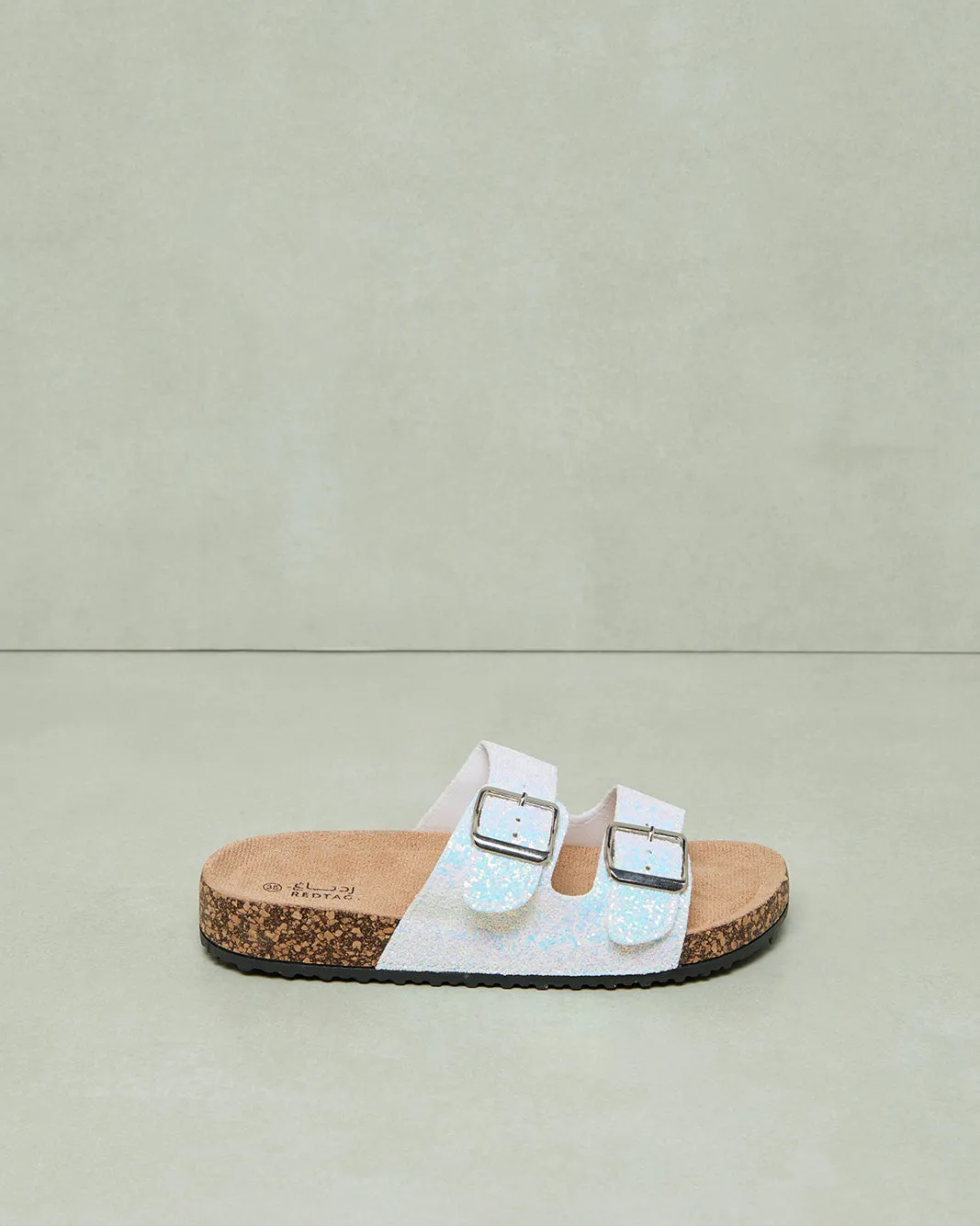 Senior Girls White Cork Mule