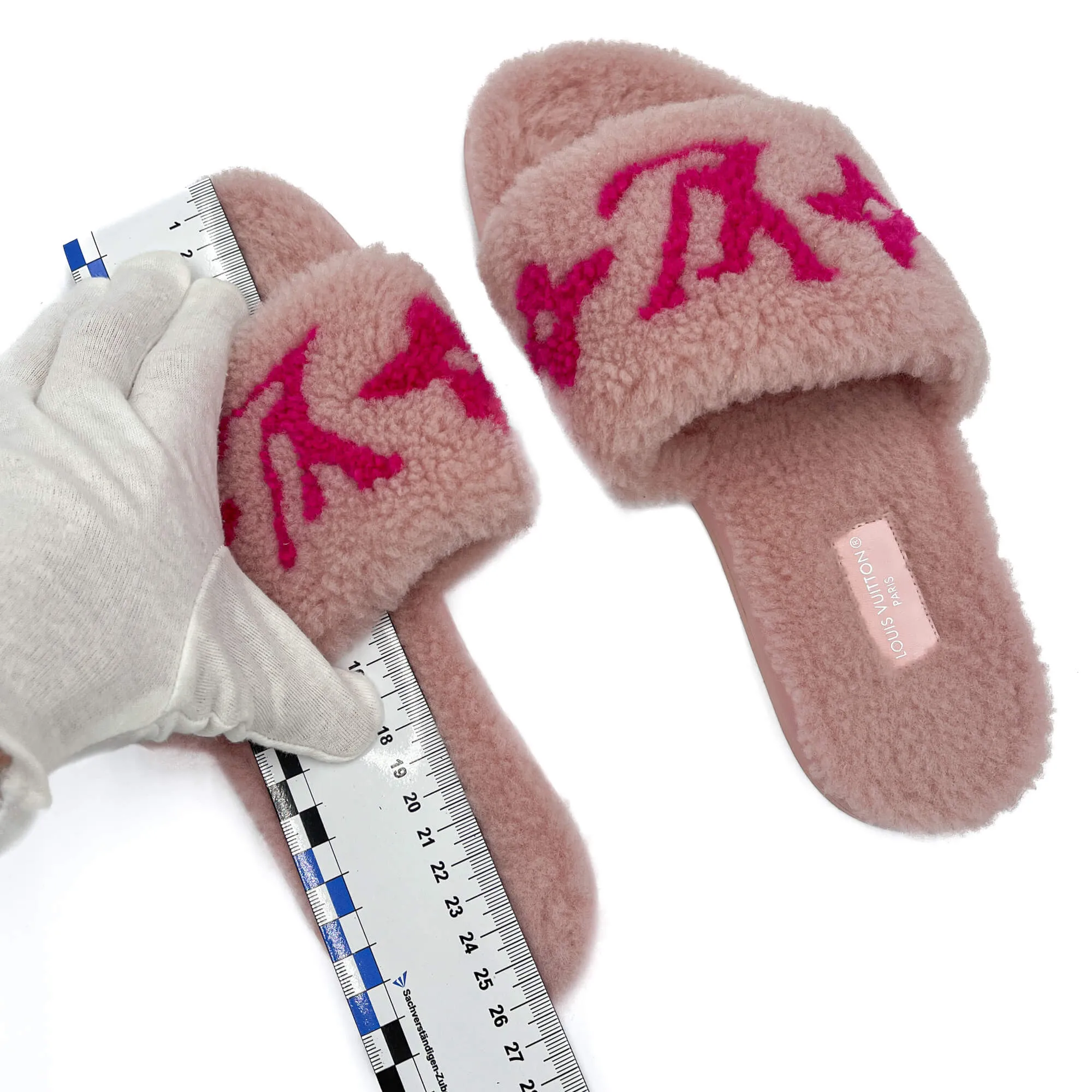 Shearling Slippers Fabric Flat Mule 39 Pink