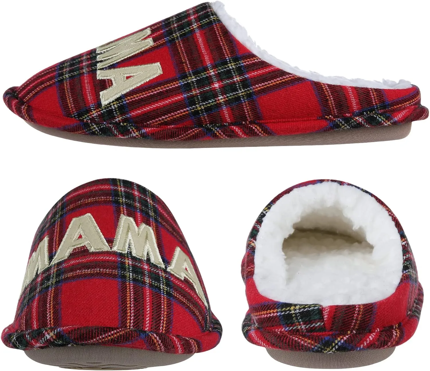 shevalues Best Mama Papa House Slippers for Mom and Dad from Daughter Son, Memory Foam Indoor Slippers for Women Men