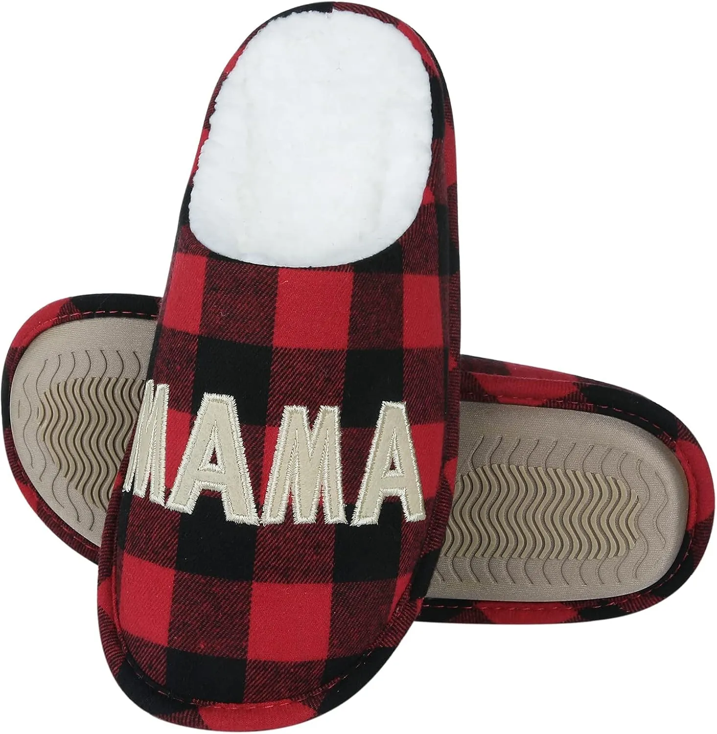shevalues Best Mama Papa House Slippers for Mom and Dad from Daughter Son, Memory Foam Indoor Slippers for Women Men