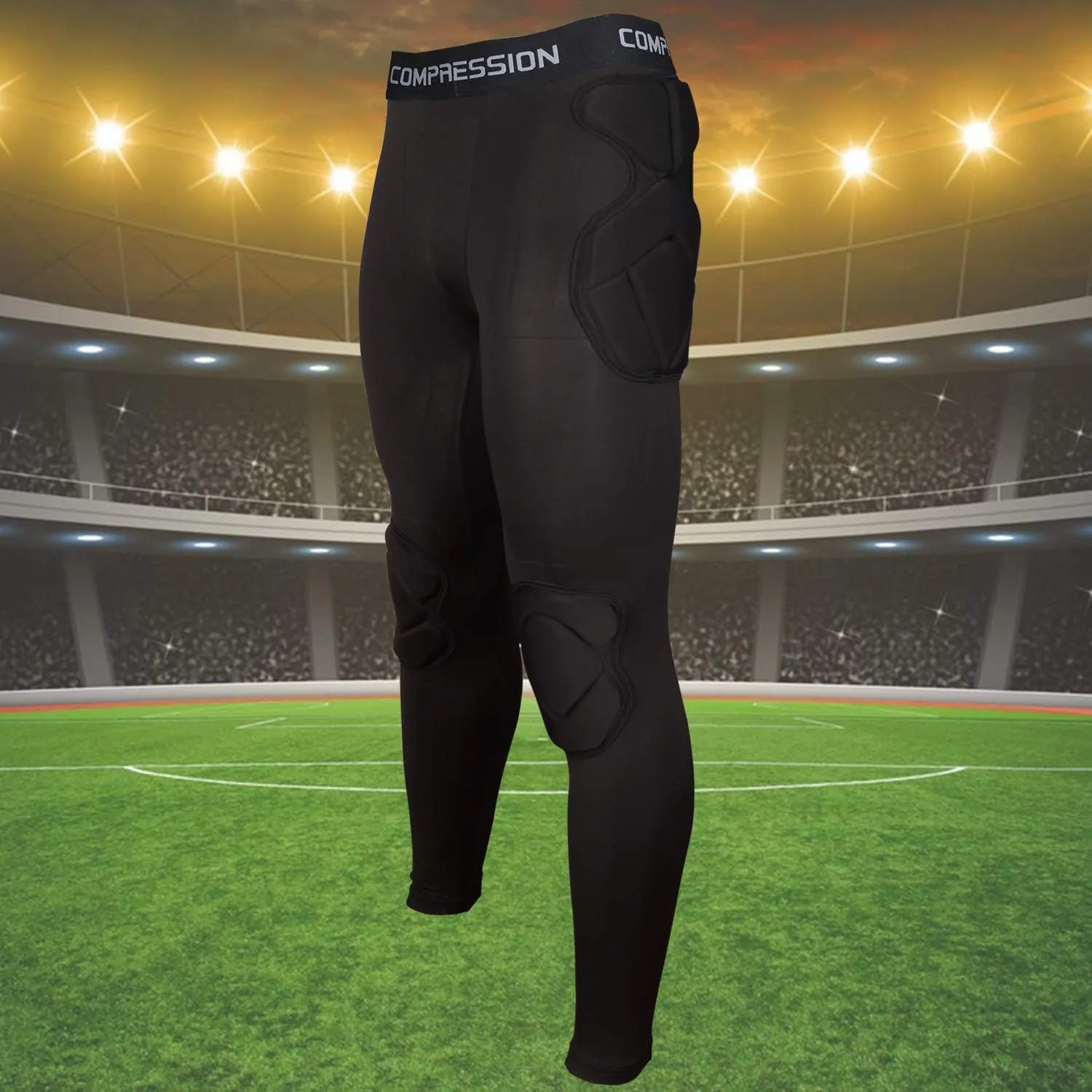 Shinestone Adult Men's Goalkeeper Armor BodyShield Padded Compression Shirt Pants and Short with Sponge Protector