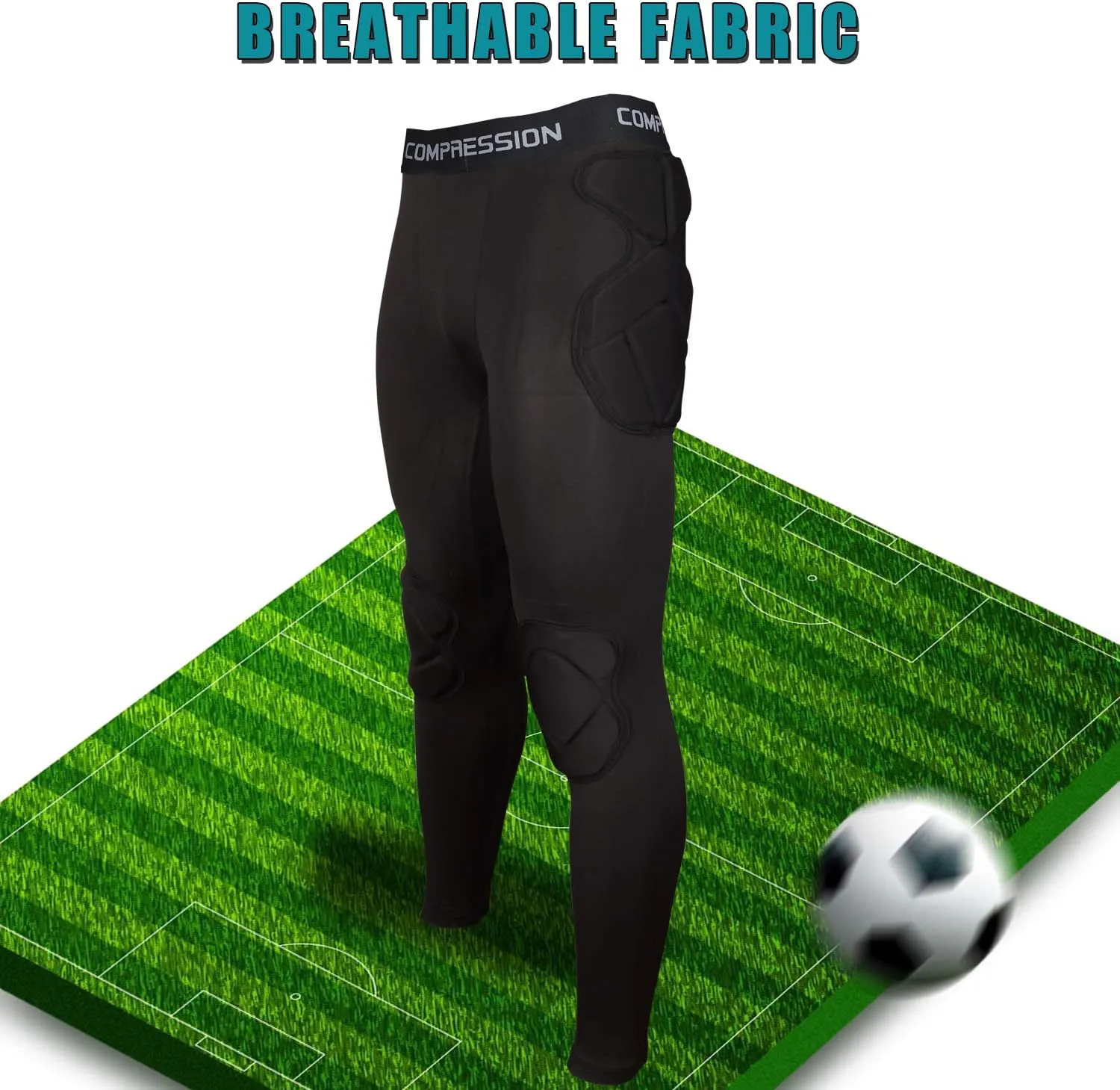 Shinestone Adult Men's Goalkeeper Armor BodyShield Padded Compression Shirt Pants and Short with Sponge Protector