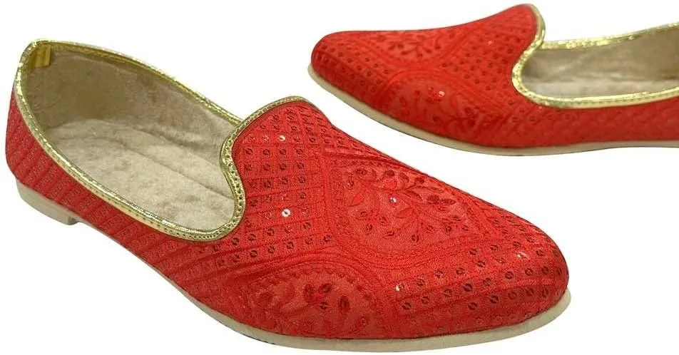Shoe Bazar Punjabi Jutti for Men's Traditional Mojaris Shoes Cream Gold Wedding for Groom Indian Handmade Ethnic Jooti