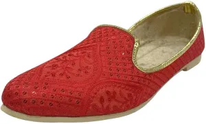Shoe Bazar Punjabi Jutti for Men's Traditional Mojaris Shoes Cream Gold Wedding for Groom Indian Handmade Ethnic Jooti