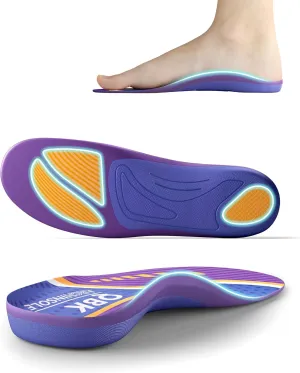 Shoe Cushions Inserts, QBK Flat Feet Insoles for Solving Heel Pain, Heel Spur, Back Pain, Achilles Tendonitis, Comfort S