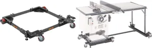 Shop Fox D4666 Extreme-Duty Mobile Base & D2259A Extension Kit for Mobile Bases