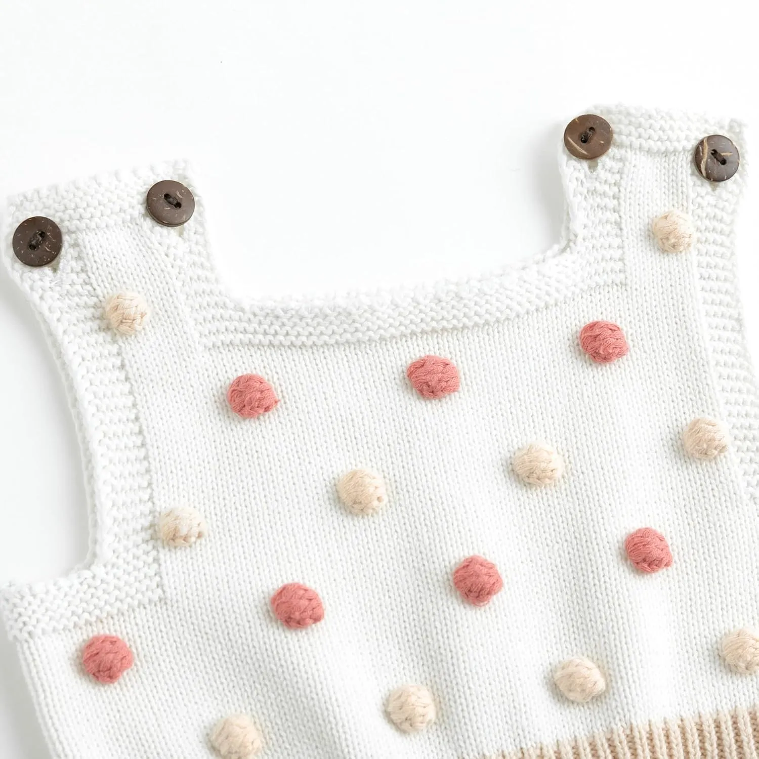 Simplee kids Baby Girl Kint Romper Fall Sleeveless Pompoms Rompers Newborn Little Girl Overall Jumpsuit Outfits