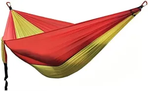 Single & Double Portable Hammock, Hammocks for Trees, with Carabiner and Ropes Folding Comfortable Breathable Durable - for Travel, Beach, Camping, Hiking, Backyard