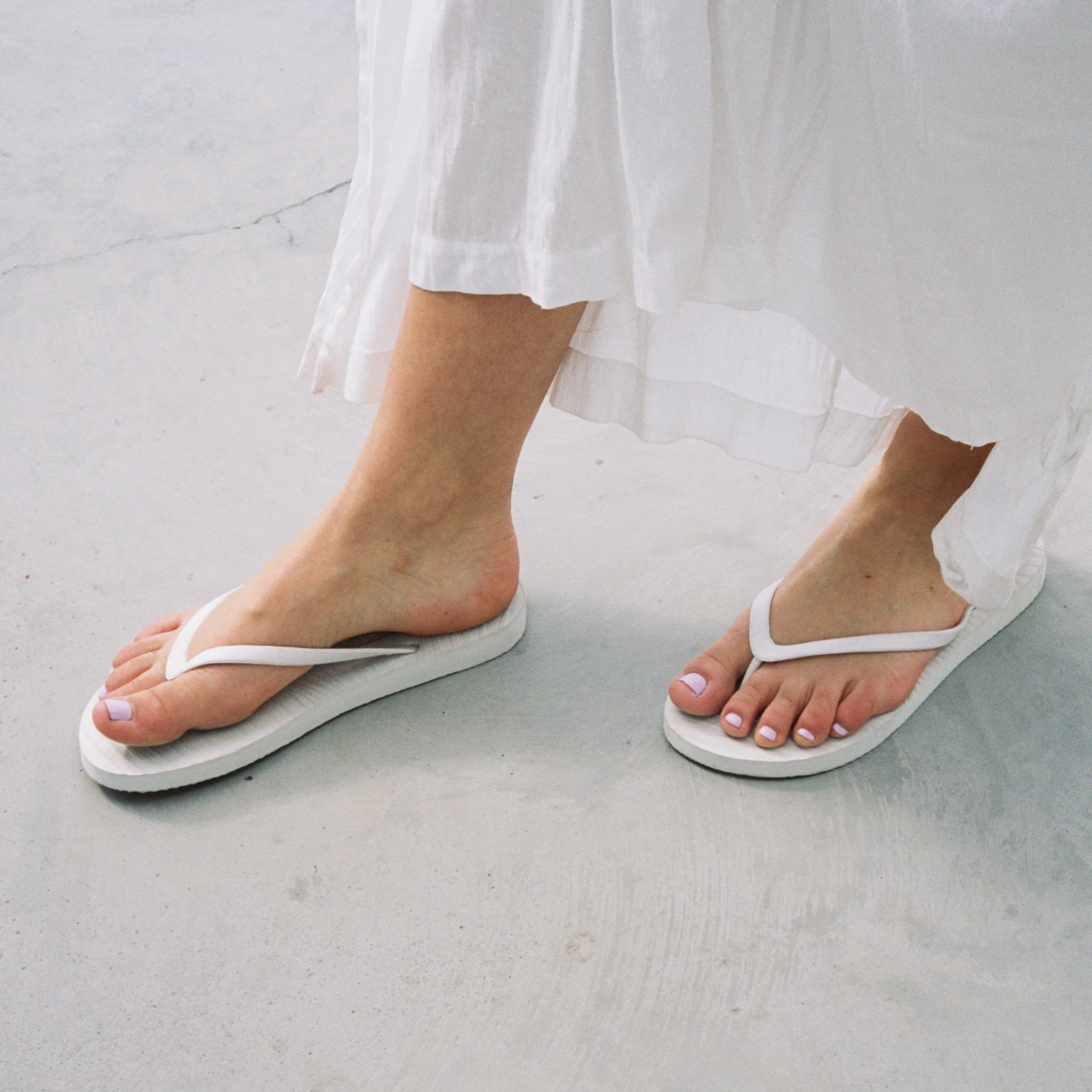 Slim White Flip Flop
